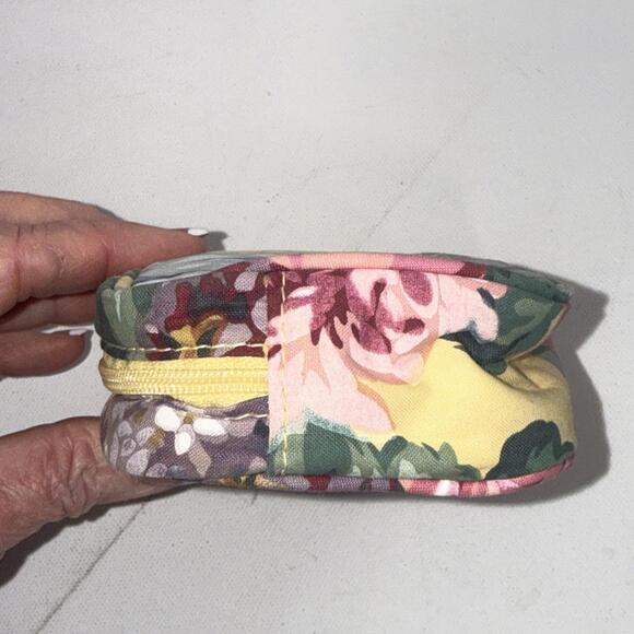 Vintage Lauren Ralph Lauren Yellow Floral CottageCore Mini Cosmetic Jewelry Case - Picture 10 of 13